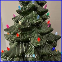 Vintage 24 Atlantic Mold Ceramic Christmas Tree Green 25x15 Ornament Vintage 24 Atlantic Mold Ceramic Christmas Tree Green 25x15 Ornament