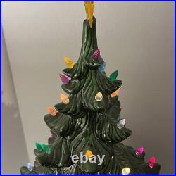 Vintage 24 Atlantic Mold Ceramic Christmas Tree Green 25x15 Ornament Vintage 24 Atlantic Mold Ceramic Christmas Tree Green 25x15 Ornament