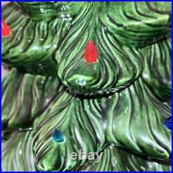 Vintage 24 Atlantic Mold Ceramic Christmas Tree Green 25x15 Ornament