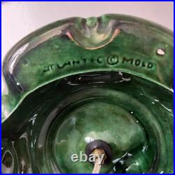 Vintage 24 Atlantic Mold Ceramic Christmas Tree Green 25x15 Ornament