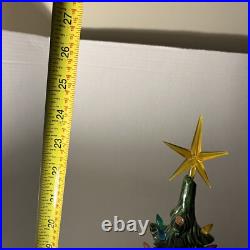 Vintage 24 Atlantic Mold Ceramic Christmas Tree Green 25x15 Ornament