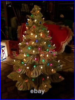 Vintage 26 Nowell White Pearl Iridescent Ceramic Christmas Tree