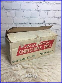 Vintage 2ft SPARKLER POM POM Aluminum Christmas Tree 19 Branch original box Mcm