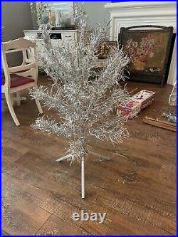 Vintage 3 ft Aluminum Christmas Tree 30 Branches No Stand
