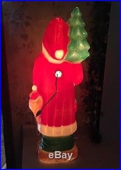 Vintage 30 Father Christmas Tree Union Santa Lighted Blow Mold Rare # 7640