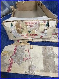 Vintage 4.5ft Aluminum Christmas Tree Style #431 Promo 4 1/2 feet With Orig Box