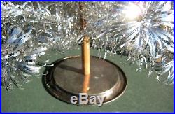 Vintage 4 Foot Pom-Pom STAINLESS ALUMINUM CHRISTMAS TREE By Evergleam