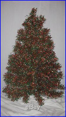 Vintage 42inch Aluminum Christmas Tree Red/Gold/Green