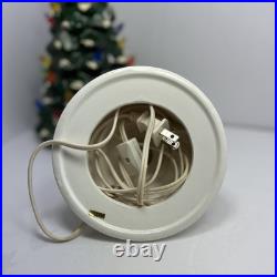 Vintage 46 Light Ceramic Christmas Tree 16.5 in Holly Base Bulbs Star Zayre