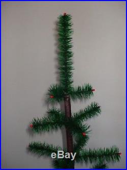 Vintage 48 Real Goose Feather Christmas Feather Tree! Made In Usa! Antique Base