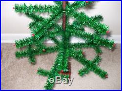 Vintage 48 Real Goose Feather Christmas Feather Tree! Made In Usa! Antique Base