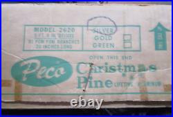 Vintage 5' 8' Silver Aluminum PECO Christmas Tree-stand-original box-model 2620