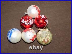 Vintage 5 Boxes Of Christmas Tree Ornaments Balls