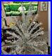 Vintage 50's Aluminum Christmas Tree Sparkler Pom Pom 6' 46 Branches Tinsel USA