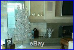 Vintage 50s 60s Style 7' Mid Century Modern Reproduction Aluminum Christmas Tree
