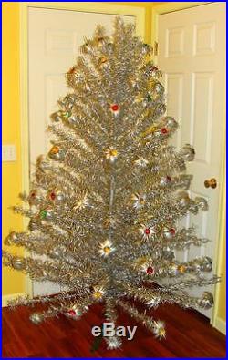 Vintage 6 1/2' Aluminum Christmas Tree, 152 Branches