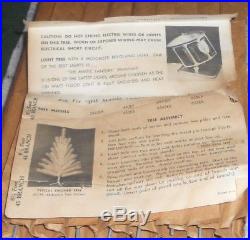 Vintage 6 1/2 Foot Aluminum Taper Chritmas Tree In Original Box