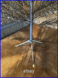 Vintage 6 1/2' Stainless Aluminum Christmas Tree 66 Splendor Curl Twist Branches