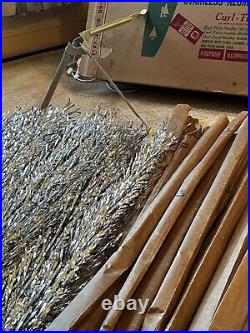 Vintage 6 1/2' Stainless Aluminum Christmas Tree 66 Splendor Curl Twist Branches