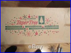 Vintage 6.5 FT TAPER TREE Silver Aluminum Christmas Tree