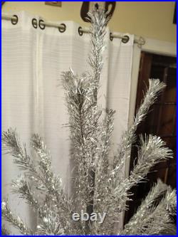 Vintage 6.5 Foot Aluminum Christmas Tree 61 Branches Complete in Box Vintage 6.5 Foot Aluminum Christmas Tree 61 Branches Complete in Box