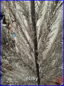 Vintage 6.5 Foot Aluminum Christmas Tree 61 Branches Complete in Box