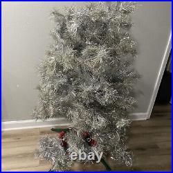 Vintage 6.5 Ft Aluminum Pom Pom Style Taper Christmas Tree