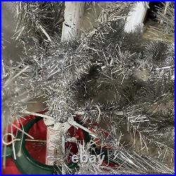 Vintage 6.5 Ft Aluminum Pom Pom Style Taper Christmas Tree