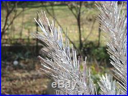 Vintage 6.5' Silver Aluminum Evergleam CHRISTMAS TREE 100 Branches