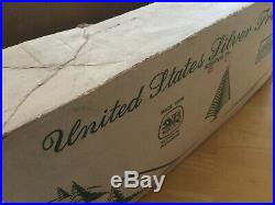 Vintage 6.5 ft Silver Aluminum 98 Branch Christmas Tree W Box & Stand US Silver