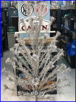 Vintage 6 Foot Aluminum Christmas Tree, Stand & Original Box 6