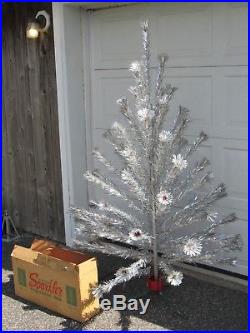 Vintage 6 Foot Aluminum Sparkler Christmas Tree with Original Box