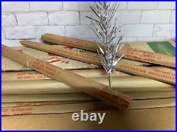 Vintage 6 Ft Star 49 Branch Sparkler Aluminum Christmas Tree with Color Wheele