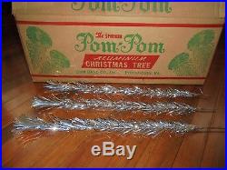 Vintage 6' The Sparkler Pom-Pom Aluminum Christmas Tree Branches Stand
