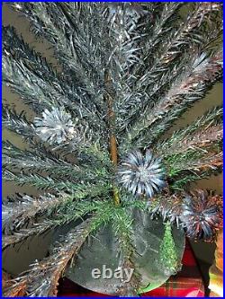 Vintage 6 ft. Aluminum Christmas Tree with Sleeves & Box 94 Limbs