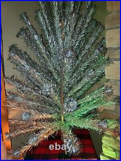 Vintage 6 ft. Aluminum Christmas Tree with Sleeves & Box 94 Limbs