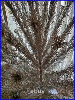 Vintage 6 ft. Aluminum Christmas Tree with Sleeves & Box 94 Limbs