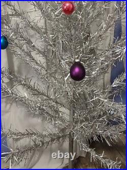 Vintage 60's 6 ft Stainless Aluminum Silver Christmas Tree