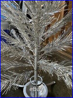 Vintage 6ft Aluminum Christmas Tree 1959 Orig. Box Instructions Modern Coatings