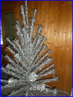 Vintage 7' 61 branch stainless aluminum Evergleam Christmas Tree