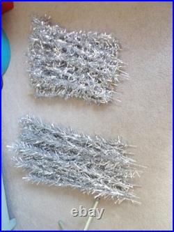 Vintage 7' Foot Aluminum Christmas Tree 124 Branches And Stand
