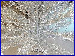 Vintage 7' Foot Aluminum Christmas Tree 124 Branches And Stand