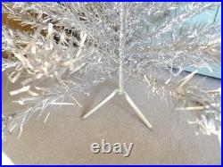 Vintage 7' Foot Aluminum Christmas Tree 124 Branches And Stand