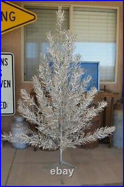 Vintage 70 Aluminum Christmas Tree Carnation Company C-719-A Display MCM Decor