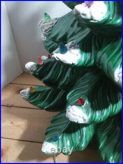 Vintage 70'S Era Atlantic Mold 24 Sectional Lighted Ceramic Christmas Tree