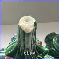 Vintage 70's Altantic Mold Ceramic Christmas Tree With Base 18 Decoration Large