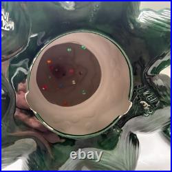 Vintage 70's Altantic Mold Ceramic Christmas Tree With Base 18 Decoration Large