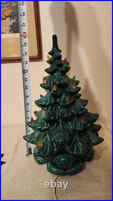 Vintage 70's Atlantic Mold Green MUSICAL LIGHTED CHRISTMAS TREE 16 WORKS Vintage 70's Atlantic Mold Green MUSICAL LIGHTED CHRISTMAS TREE 16 WORKS