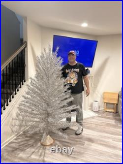 Vintage 7ft Aluminum Christmas Tree w Stand 194 Branches Taper Tree Original Box Vintage 7ft Aluminum Christmas Tree w Stand 194 Branches Taper Tree Original Box