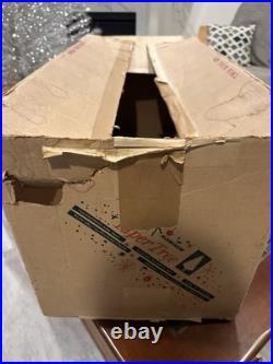 Vintage 7ft Aluminum Christmas Tree w Stand 194 Branches Taper Tree Original Box